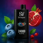 پاد یکبار مصرف سیلویپر بلوبری و انار 24000 پاف - تصویر 3
