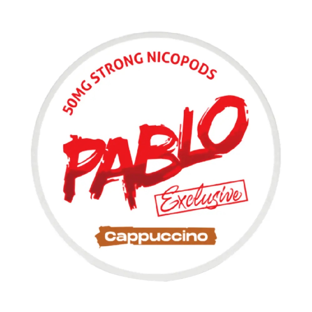 pablo-cappuccino-nicotine-pouch-1 کیسه نیکوتین پابلو کاپوچینو با دوز 30 میلی گرم در هر کیسه - تصویر 1